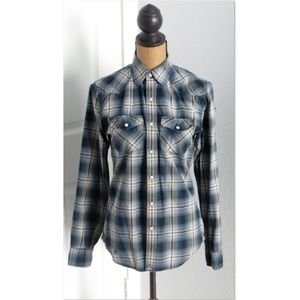 Vintage Fit Plaid Button up - Make an offer!